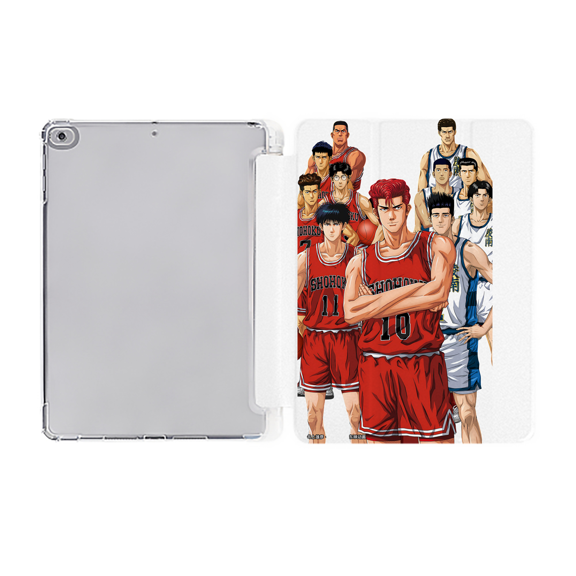 （画像用） SLAM DUNK／スラムダンク IPad ケース ペン収納付き 三つ折りスタンド PUレザー×シリコン 対応機種9.5/10.5/10.9インチ